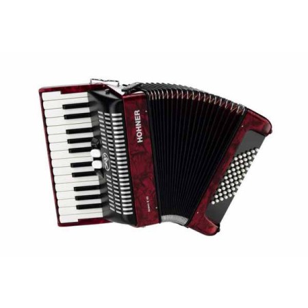 Accordéon Chromatique HOHNER BRAVO II 48 Silent Key Rouge