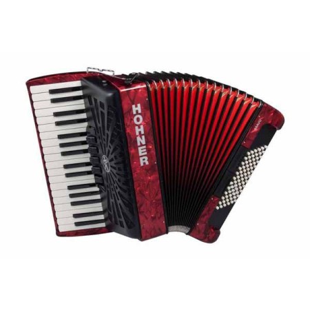 Accordéon Chromatique HOHNER BRAVO III 72 Silent Key Rouge