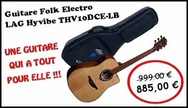 Guitare Folk Electro LAG HyVibe THV10DCE-LB